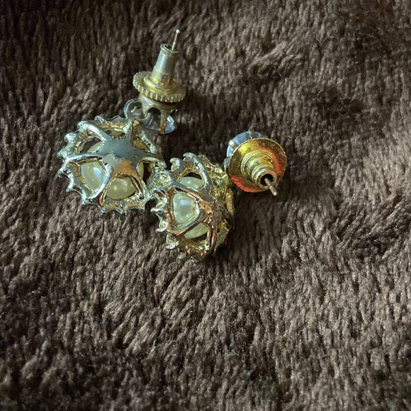 Fashion jewellery ear rings with stones and pearl - Picture 4 of 4